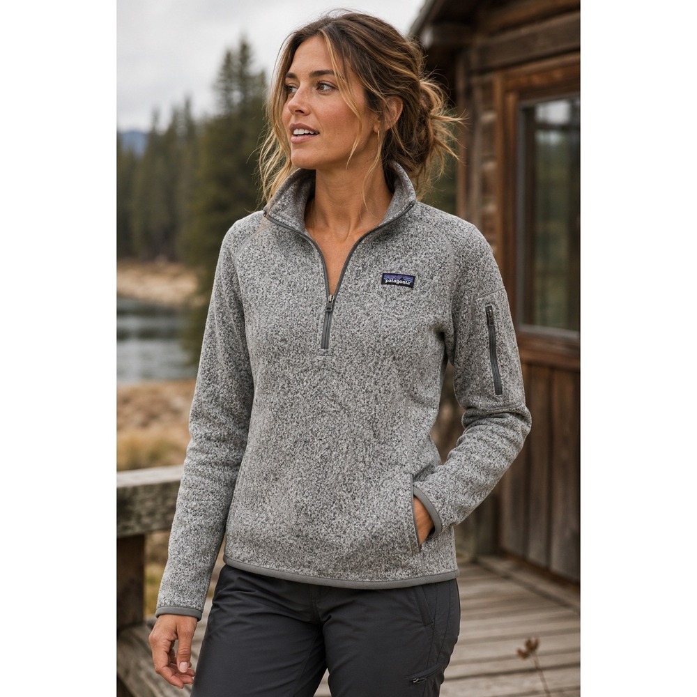 Patagonia Better Sweater Quarter Zip Fleece Pullover Jacket Gray XS